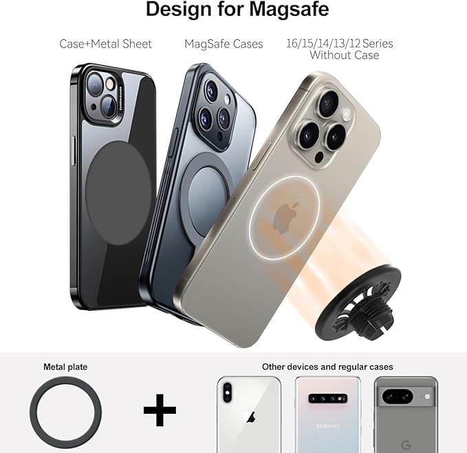 Honda Civic Phone Mount for MagSafe, Exclusive Fit for Honda Civic 2016-2021, Fit for MagSafe iPhone 17-12 Series, Super-Strong Magnet for Air Vent Honda Civic Accessories Holder