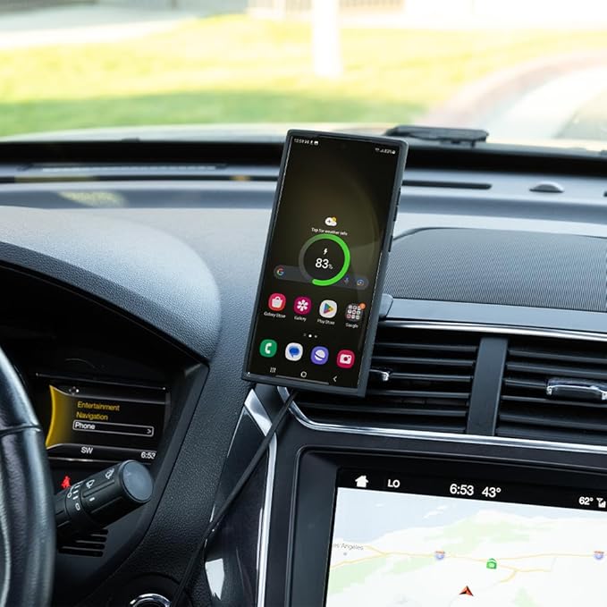 Quad Lock Adhesive Dashboard/Console Car Phone Holder Kit with MAG Wireless Charging Head V2 and MAG Phone Case for iPhone 14 Plus