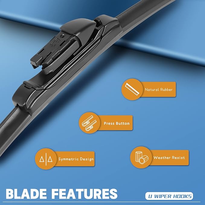 MIKKUPPA 24"+21"+14" Windshield Wiper Blade Replacement for 2007-2017 Volkswagen Tiguan - All Season Top Lock Wiper Blades (Pack of 3)