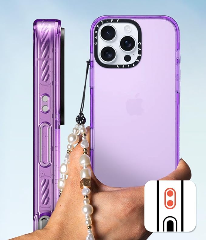CASETiFY Impact iPhone 15 Pro Max Case [4X Military Grade Drop Tested / 8.2ft Drop Protection/Compatible with Magsafe] - Sakura Cherry Saturday - Clear Black
