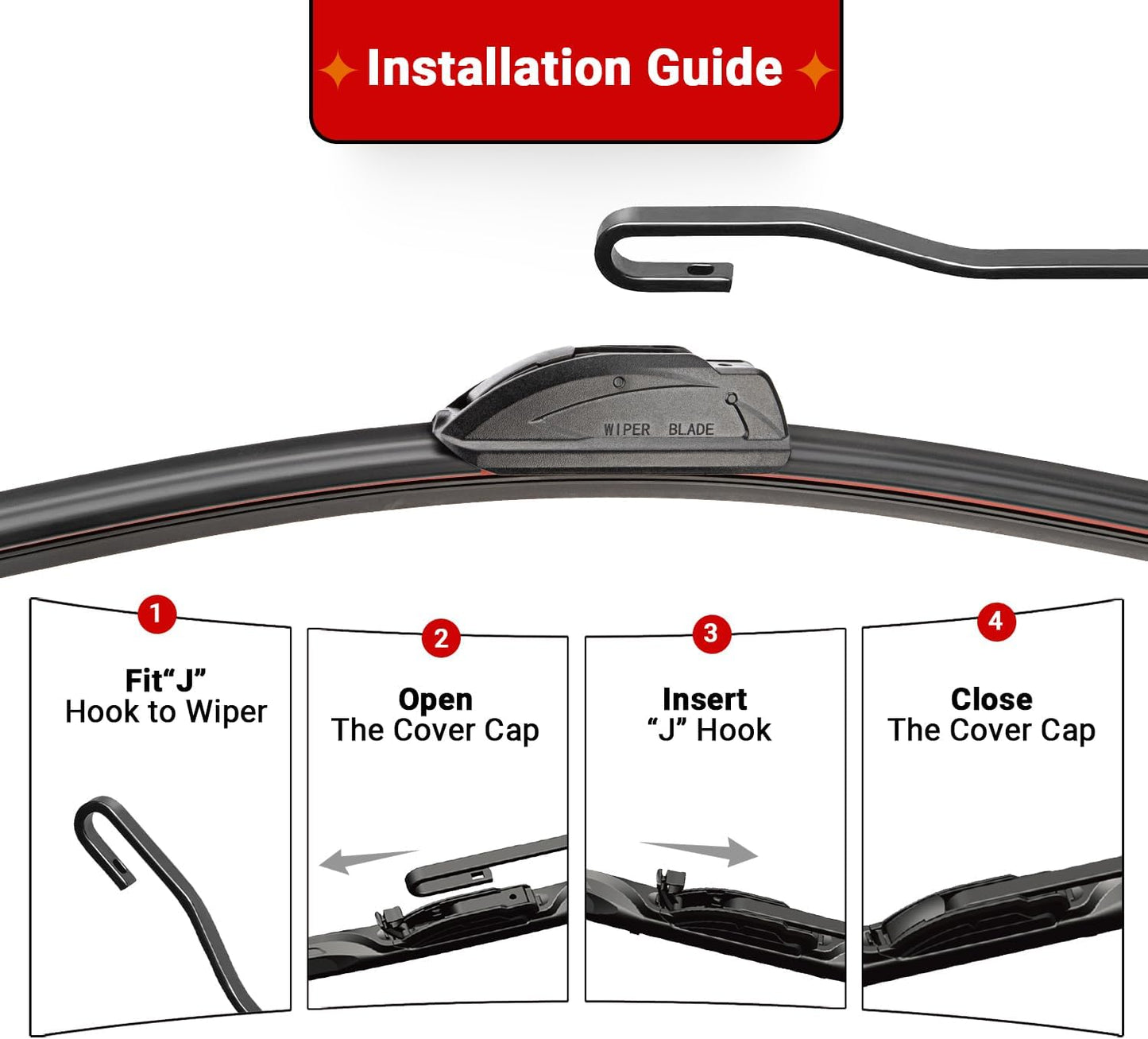 Windshield Wiper Blades Replacement for Kia Niro 2017 2018 2019 2020 2021 2022 Original Factory Quality Front Rear Wipers Blade Set for My Car - 26" 16" 12" (Pack of 3)