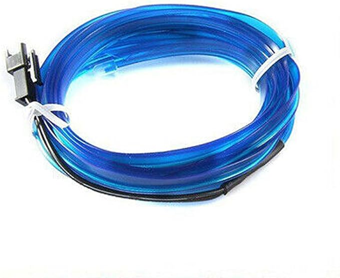 Riloer El Wire Lights for Car, Interior Neon Lights Strip Car LED Strip Light Interior for Car Garden Party Decoration, Car Ambient Lighting Kits, 2m/6.5ft Red LED