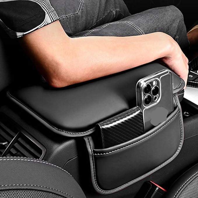 Arm Rest Pad Car for VW Routan 2008-2013, Car Center Console Cover Car Armrest Cushion Armrest Box Pad Car Accessories,Brown