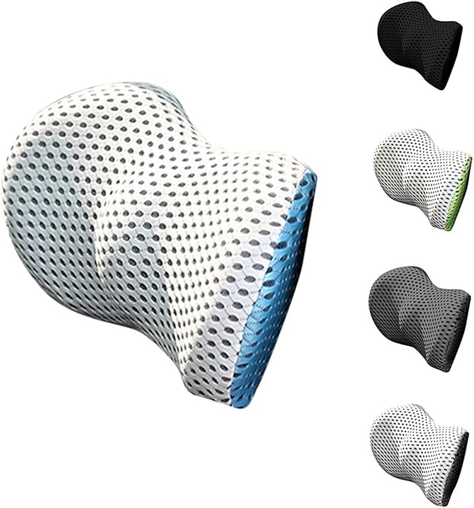 Lumbar Support Pillow for Car Seat, Mesh Office Chair Back Support Cushion, Ergonomic Back Pillows for Carseat,Office Chair,Desk,Wheelchair(Rojo)