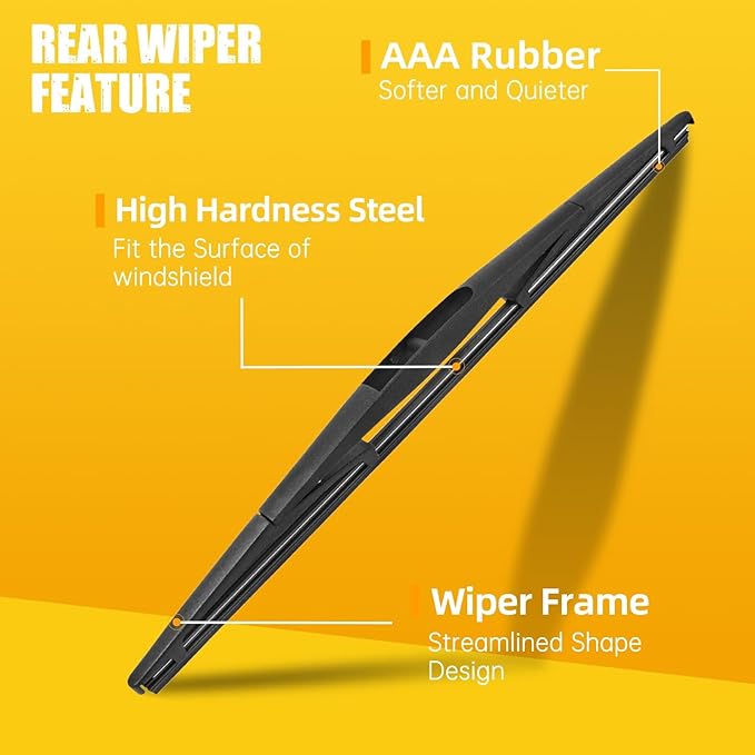 MIKKUPPA 26"+17"+14" Windshield Wiper Blades Replacement for 2006-2007 Murano, Front & Rear Wiper Blades, Durable Stable Quiet All Season (Pack of 3)
