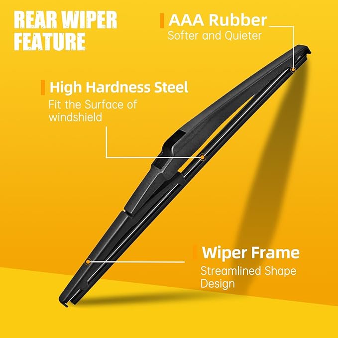 MIKKUPPA 24"+20"+11" Windshield Wiper Blades Replacement for 2015-2019 Kia Soul EV, 2010-2019 Kia Soul, Front & Rear Durable Stable Quiet All Season (Pack of 3)