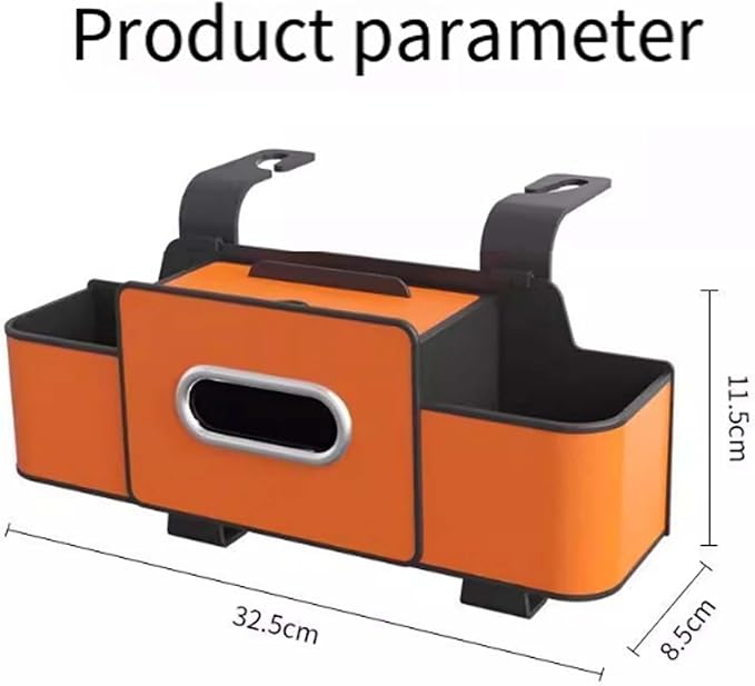 3-in-1 Car Backseat Organizer, 2026 Upgraded Multifunctional Car Seat Back Storage Box, Backseat Car Organizer with 2 Cup Holders, Tissue Box & Hooks, Universal Car Essentials (Beige)