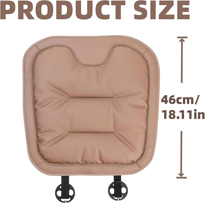 Car Seat Cushion, 2025 New Skin-Friendly Leather Seat Cushions, Breathable Dirt-Repellent Memory Foam Pad for Most Auto & Office Chairs (Black)