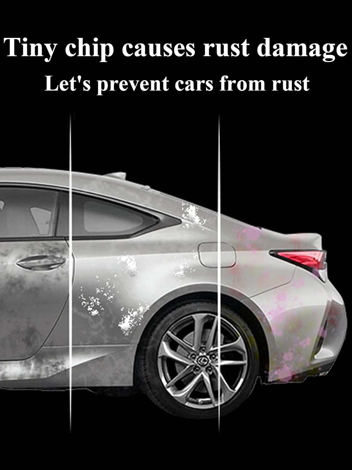 SYOAUTO Lunar Silver NH830M Touch Up Paint Fit for Honda Auto Touch up Paint Scratch Repair Pen Brush and Tip 2 in 1 Lunar Silver NH830M