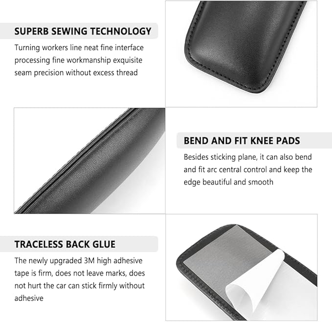 2pcs Leather Arm Rest Cover for Car,Multi-Purpose Car Armrest Cushion for Car Door Armrest Pad&Car Knee Cushion,Universal Car Armrest Cover with Adhesive Provide Relaxation