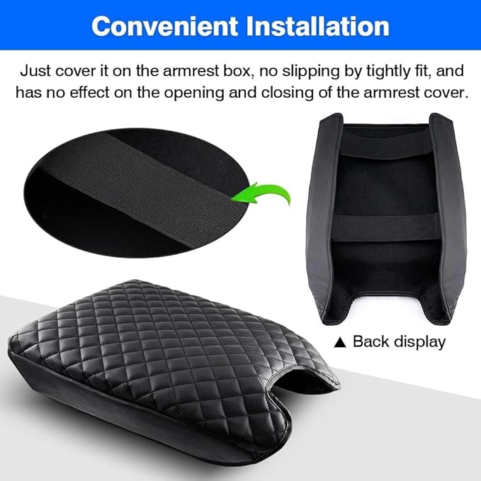 Autorder Center Console Cover for 2015-2020 Ford F150 /2017-2022 F250 F350 F450 /2018-2024 Expedition Accessories Armrest Cover Anti-Scratch Middle Console Pad Armrest Protector(Bucket Seat ONLY)