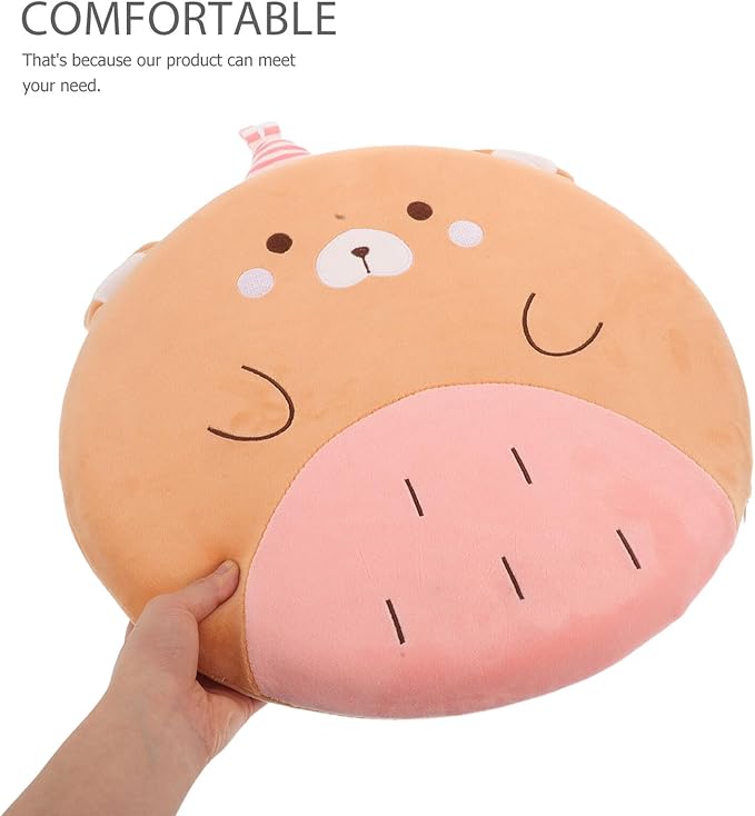 Luxshiny Memory Foam Car Seat Cushion and Office Chair Cushion, Small Bear Design, Vehicle and Desk Seat Pad for Drivers and Home Use, Lumbar Support for Comfort and Posture