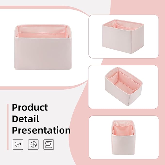 DGAZ Silk Purse Organizer Insert Fits LV Speedy 16/20/25/30/35/45 bags，Silky Smooth Bag Organizer，Luxury Handbag & Tote Shaper（Pink，SP30）
