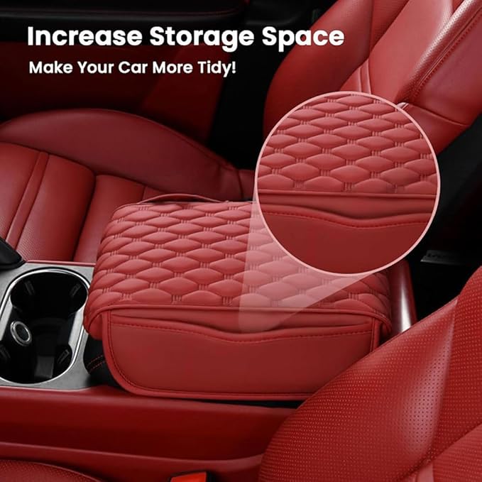 Car Center Console Cover for Acura RDX 2007-2019 2020 2021 2022 2023 2024 2025,Arm Rest Lid Cushion Protector Multifunctional Armrest Cushion Pad Interior Accessories,Black