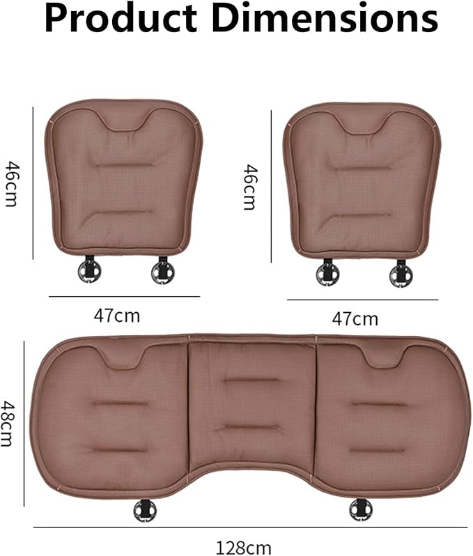Car Seat Cushion for Porsche Macan 2015-2025-pr, Breathable Non-Slip Driver Seat Pad Ergonomic Memory Foam for Long Driving Car Office,A/2Pcs-Brown