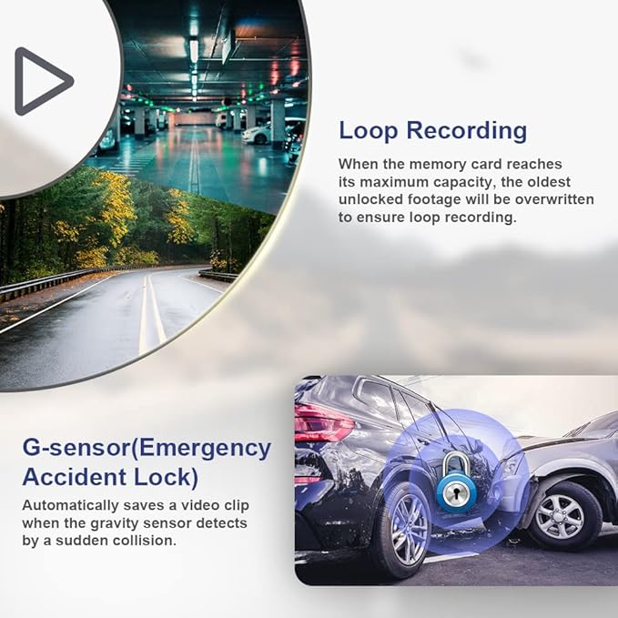 Fitcamx 4K Front and 1080P Rear Dash Cam Compatible with Ford Escape Explorer & Lincoln Aviator Nautilus Navigator Corsair, OEM Factory Look, Built-in WiFi, Dual Loop Recording, G-Sensor, 128GB Card