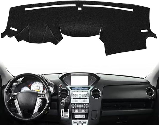 Dash Cover Mat Custom Fit for Honda Pilot Dashboard Cover Cap Pad Carpet Protector F207 (Black)