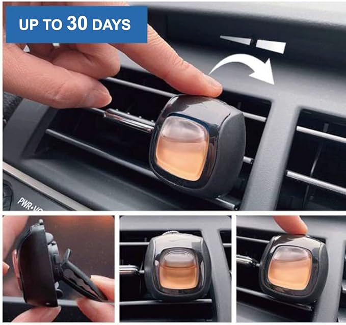 Car Air Fresheners Vent Clips, Essential Odor Eliminator, Perfect Scented Accessories, Long Lasting Fragrance Up to 30 Days, 0.07 FL.OZ (New Car, 1 Pack)