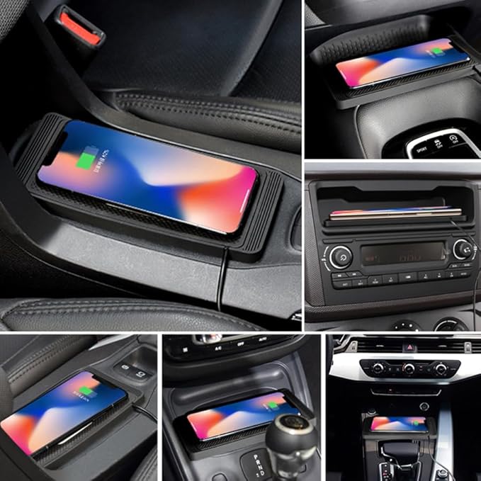 Wireless Charging Pad for Car for Toyota RAV4 2019 2020 2021 2022 2023 2024-pr, 15W Fast Wireless Charger Mat Non-Slip Silicone Car Center Console Phone Charging Pad,A/15W-Type-c