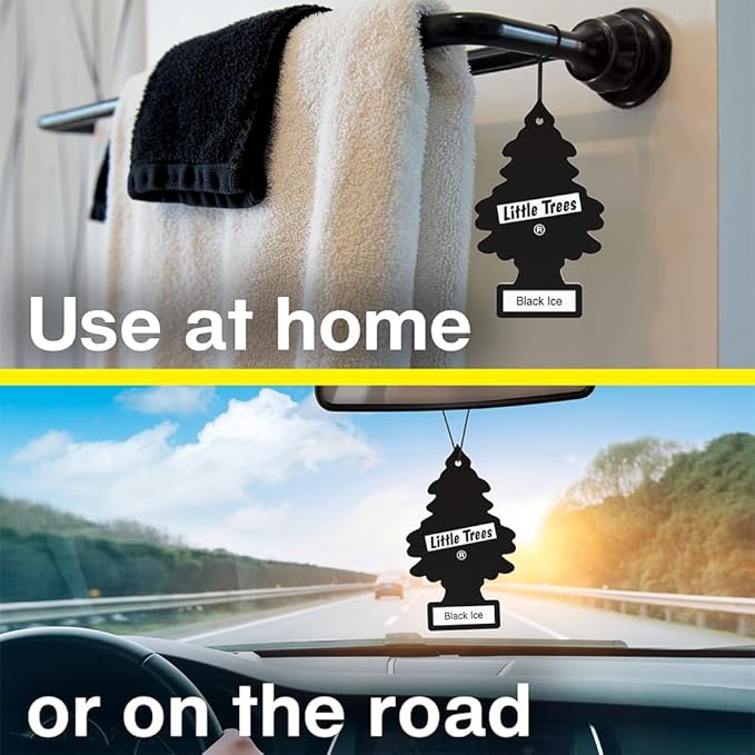 LITTLE TREES Car Air Freshener | Hanging Tree Provides Long Lasting Scent for Auto and Home | 24 Air Fresheners |Sliced