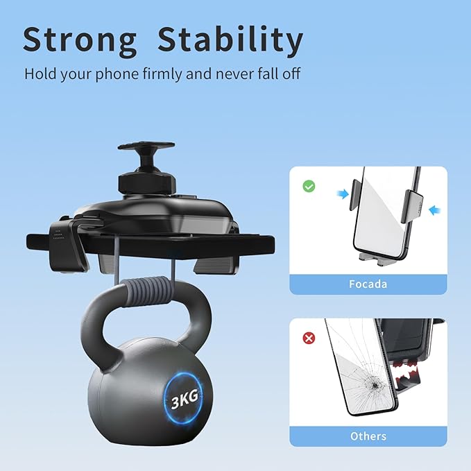 Car Phone Mount for Ford Focus MK3/MK3.5 2012–2018 (RS / SE / ST), Passenger-Side Dashboard Phone Holder,Does Not Block Airflow,360° Rotating Hands-Free Cell Phone Mount, Focus Interior Accessories