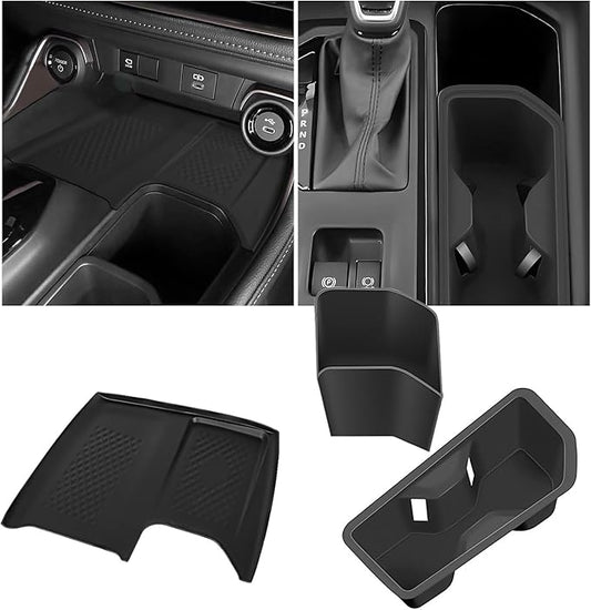 Compatible with Grand Highlander 2024-2026 Accessories, Black Silicone Center Console Cup Holder & Wireless Charging Anti-Slip Mat (3PCS)