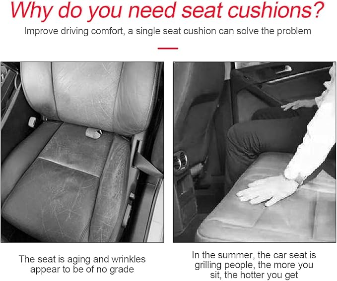3PCS Set Car Seat Cushion for Front and Back Seat, 3D Soft Linen Breathable Auto Seat Cover, Comfort Non-Slip Rubber Bottom, Car Accessories (Beige/3PCS)
