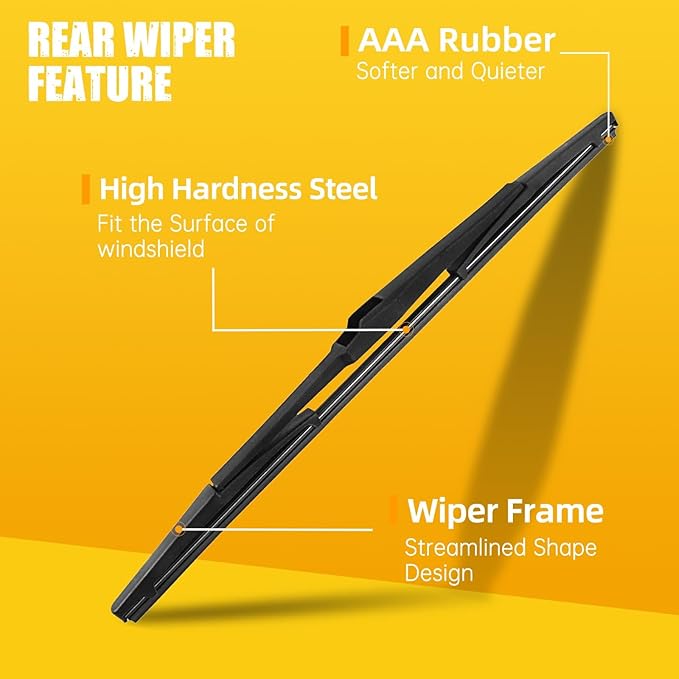 MIKKUPPA 28"+20"+16" Windshield Wiper Blades Replacement for 2011-2020 Toyota Sienna, Front & Rear Wiper Blades Set, Durable Stable Quiet All Season (Pack of 3)