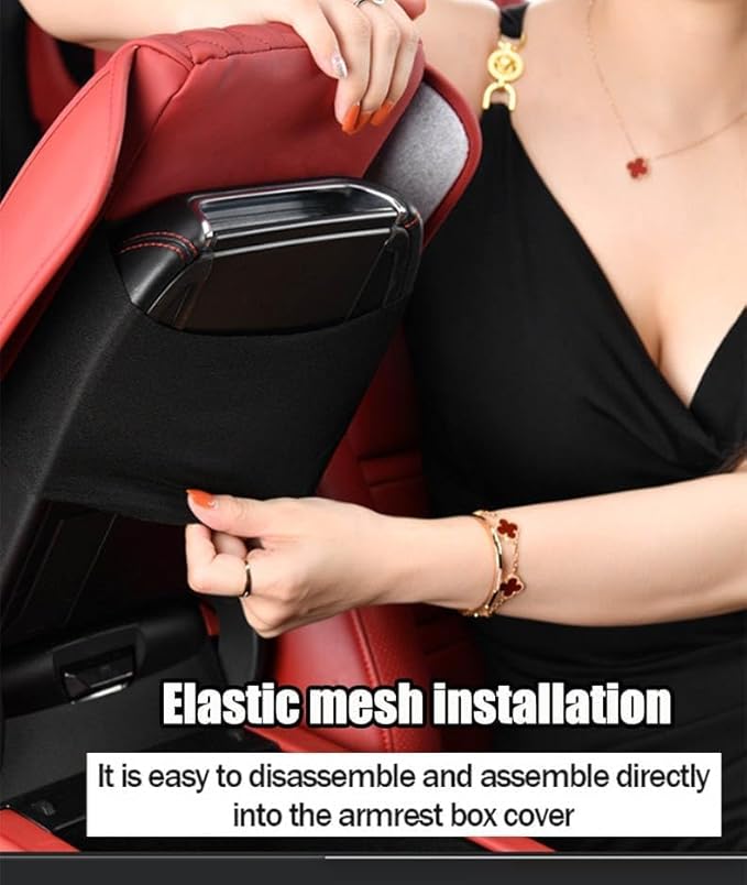 for Alfa Romeo Stelvio (949) 2017 2018 2019 2020 2021 2022 Car Center Console Cover, Leather Memory Foam Protection Pad, Hand Rest Pillow with Height Increase, Interior Accessory,Beige, normal