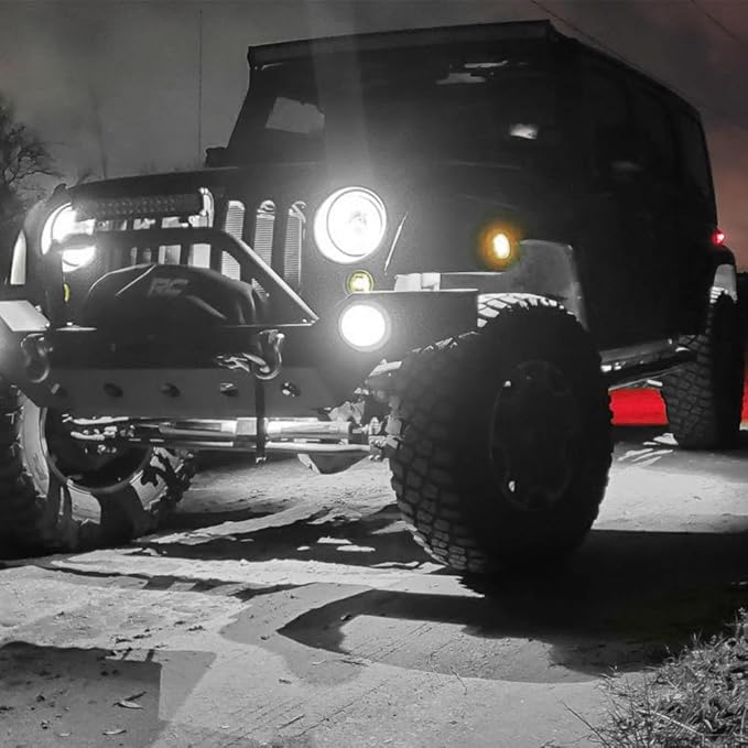 SUNPIE White Rock Lights, 16 Pods LED Rock Lights Underglow kit IP67 Waterproof Underglow Light kit for Trucks Car Jeep ATV UTV SUV Pickup Off Road RZR Under Body Glow Light Trail Lighting