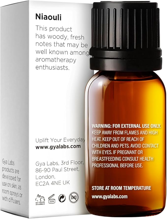100% Pure Niaouli Essential Oil - 0.34 Fl Oz - Niaouli Oil for Hair, Skin, Diffuser, Aromatherapy & DIY Candle Making Scent