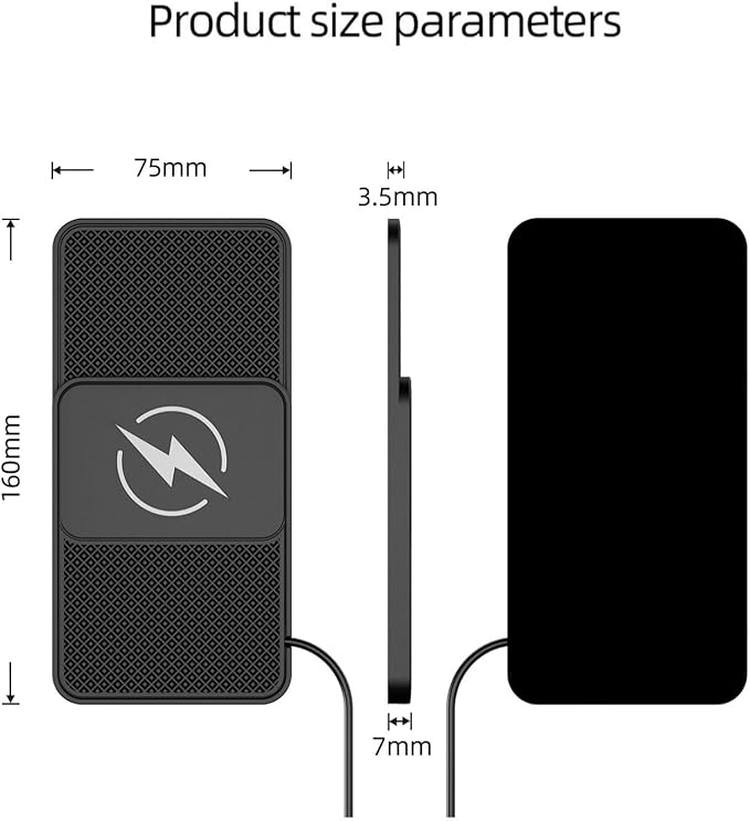 Wireless Car Charger Pad for Mercedes Benz A Class A250e A260 AMG A35 A45, Phone Charging Mat 20W Type C/USB Cordless Non-Slip Charging Station Adapter Center Console