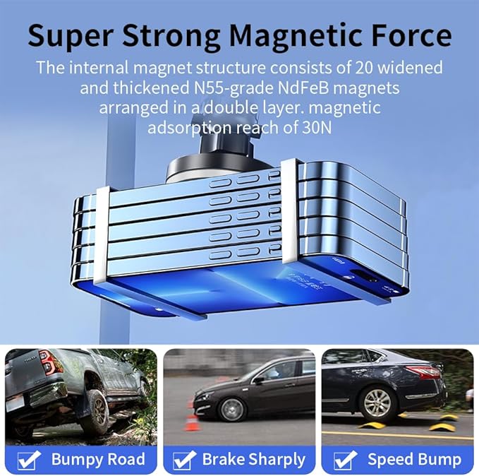 Car Magnetic Phone Mount for Toyota RAV4 2019-2025 [ 10.5 inch Touch Screen ] Auto Interior Accessories Best Cellphone Holder Mobile Cradle Cell Phones Navigation Charging Screen Magnet Stand