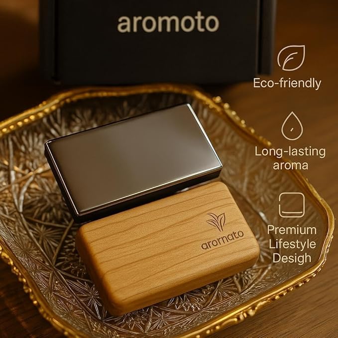 Wooden Car Air Freshener – Premium Natural Scents for Every Drive – Car Odor Eliminator (Ocean)