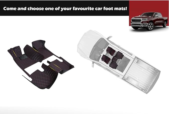 Yaruicar Custom Personalized Floor Mats for Cars Luxury Full Coverage All Car Floor Mats Anti-Slip Leather Car Mat Set Trucks & SUVs Trucks Automotive Floor Mats Liners (Beige Black)