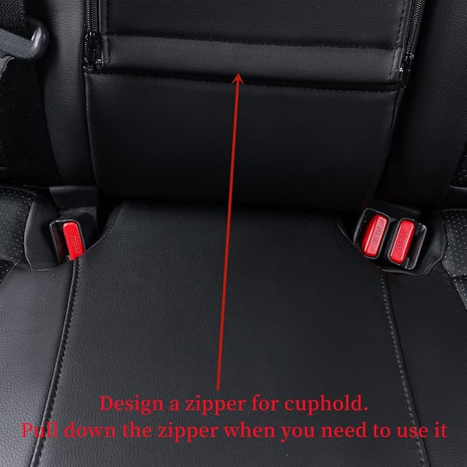 coverdream Rav4 Waterproof Leather Seat Covers Custom Fit for 2019-2024 2025 Toyota Rav4 Hybrid (Not for XSE/SE/Plug-in Hybrid),Full Coverage,Airbag Compatible,Car Seat Protector(Full Set,Black)