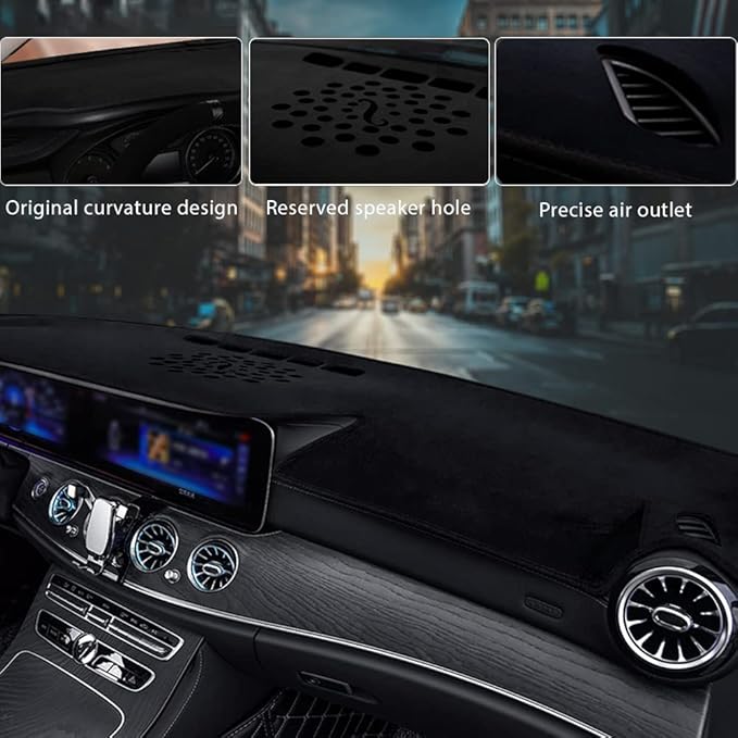 Flannel Dashboard Dash Cover Nonslip Car Dash Board Mat Compatible with Mercedes-Benz S-Class W221 2006-2013