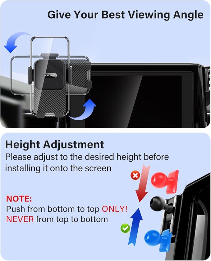 Car Phone Holder for Lexus RX350 RX350L RX450h RX450hL 2020 2021 2022 Accessories 8-Inch Screen Fixed Clip, Automobile Cradles Phone Mount, Cell Phone Base Not Block Air Vent(Not Fit 12.3-Inch)
