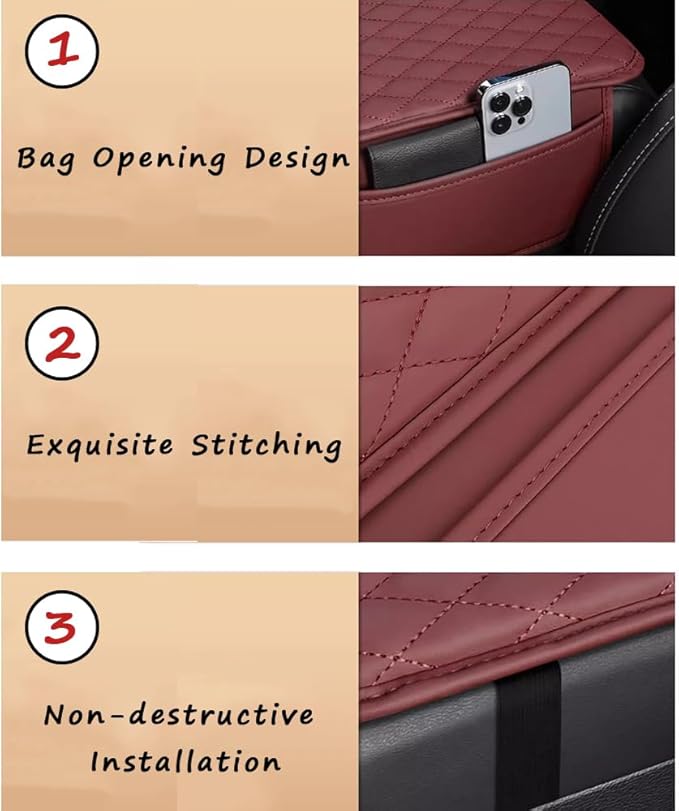 Car Armrest Cushion for Mazda CX-30 2019–2025 2026 DM,Multifunctional Car Armrest Heightening Pad,Car Center Console Cover,Waterproof Nappa Leather Arm Rest Protector,Grey