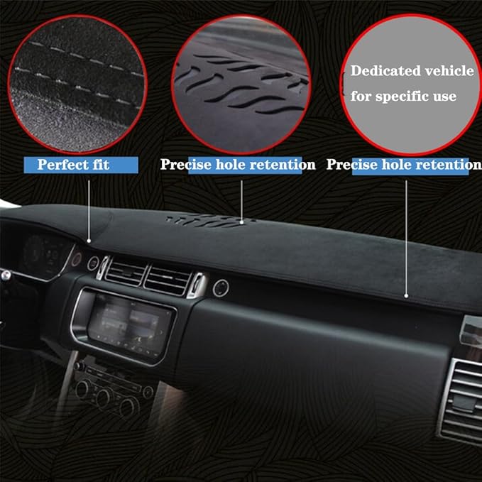 Dashboard Covers for Compass 2022-2023,Premium Flannel Fabric Anti-Glare & Non-Slip Dash Pad,Custom Fit,Flannel