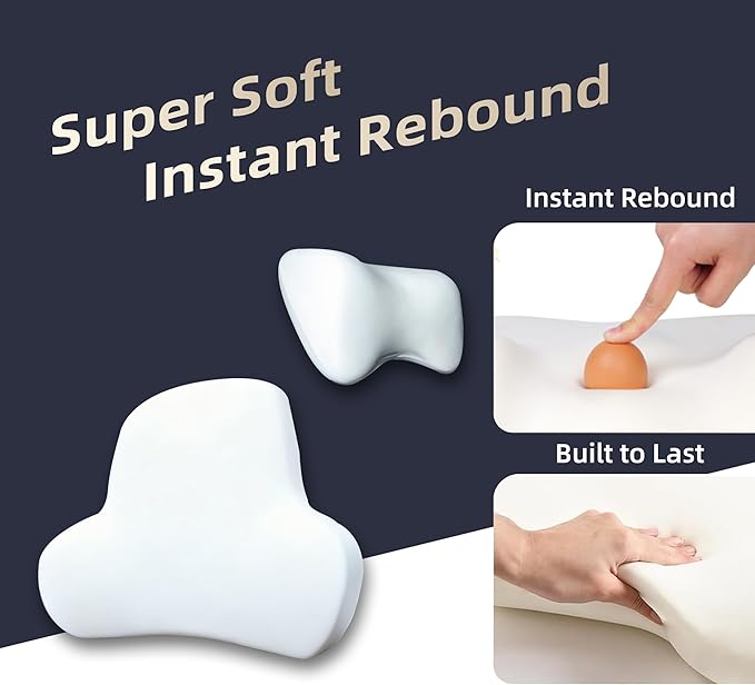 Car Neck & Lumbar Support Pillow Set for Equinox, Soft Memory Foam Headrest & Back Cushion, Ergonomic Comfortable Seat Support for Daily Driving and Long Trips Car Interior Accessories