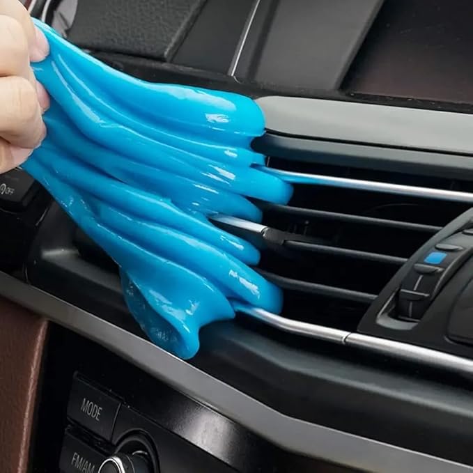 Generic Car Cleaning Gel Universal Detailing Kit Automotive Dust Car Crevice Cleaner Slime Auto Air Vent Interior Detail Removal for Car Putty Cleaning Keyboard Cleaner Car Accessories (Blue)
