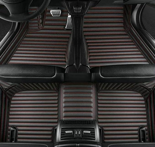 Custome Car Mats Accessories All Weather Floor mats Compatible with Automotive Floor Mats Passenger car mats (Black Red 3D)