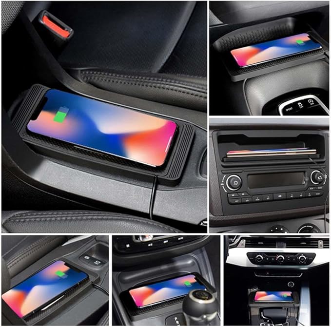 Wireless Car Charger Pad for Nissan Armada 2005-2026, Type-C/USB 15W Car Wireless Charger Non-Slip Cordless Charging Mat Car Accessories, B-30cm Type-C Interface