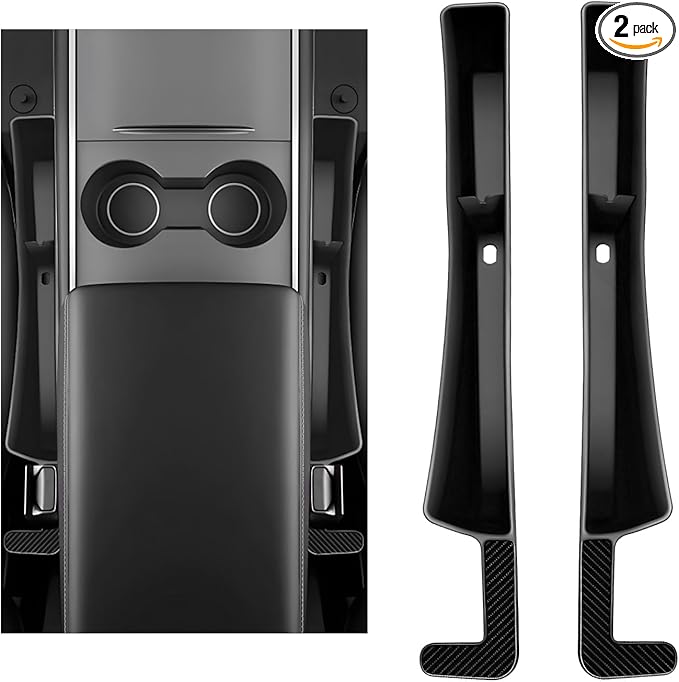 KVAEY 2PCS Car Seat Gap Filler, Automotive Seat Organizer Fill The Gap Between Seat and Console, Universal Car Gap Seat Storage for Phone Wallets and Keys, Car Accessories (Black)