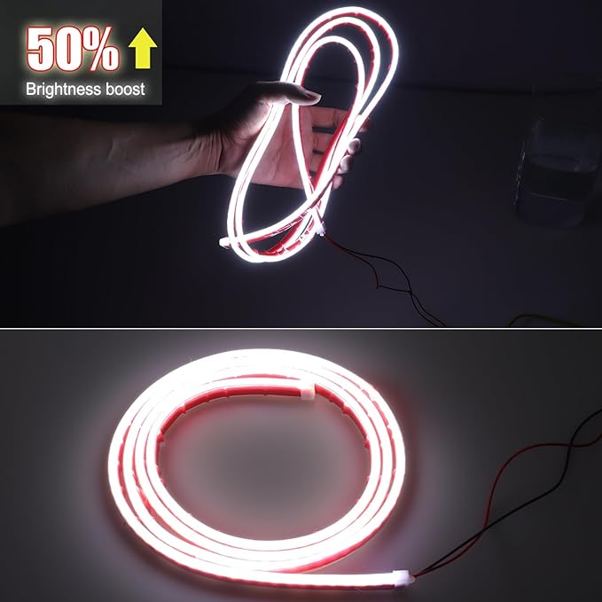 DIBMS 71" High Brightness Car Hood Gap LED Strip, LED Car Ambient Light, Dynamic Scan Activated Design, Daytime Driving Kits, Car Accessories Eclipse LED Lights (Ice Blue)