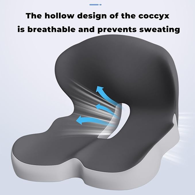 Back and Seat Cushion, Soothe+Cushion,Car Seats with Lumbar Support,Memory Foam Non Slip Skin with Back Support for Office Chair, Car (Color Matching D)