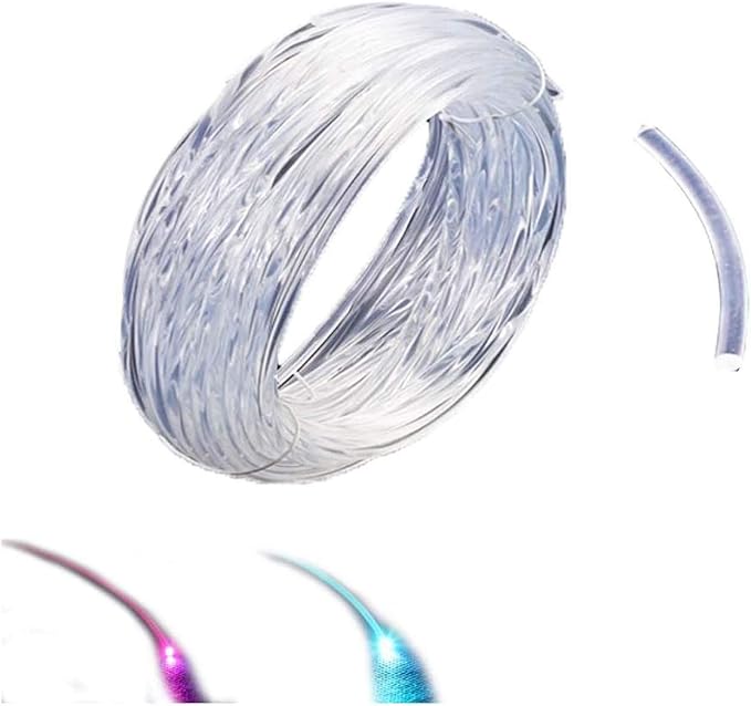 Raysell 2mm 16ft/5 Meters Length Car Home LED Lighting Decoration PMMA Side Glow Fiber Optic Cable DIY