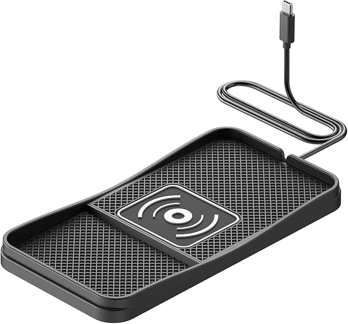 Car Wireless Charger Pad for Nissan Frontier Titan 2000-2026, Fast Car Wireless Charging Pad for Car Center Console, Non Slip Charging Mat,1M-Type C