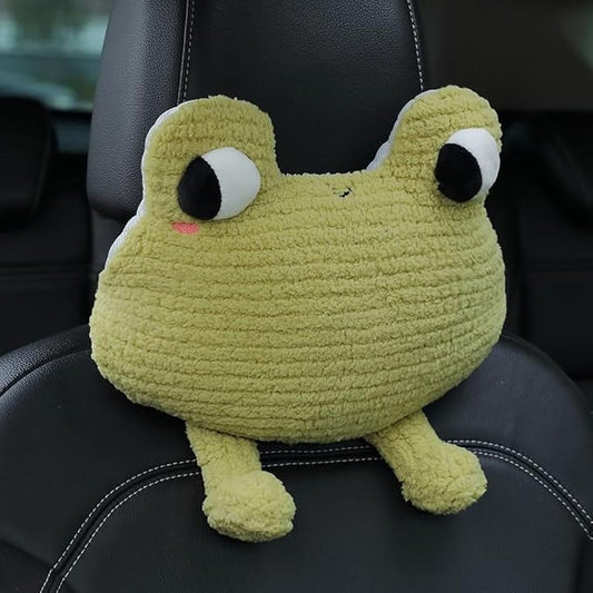 Frog Shaped Car Headrest Pillow Neck Rest Driver Seat Cushion 1 PCS- Neck Pillow